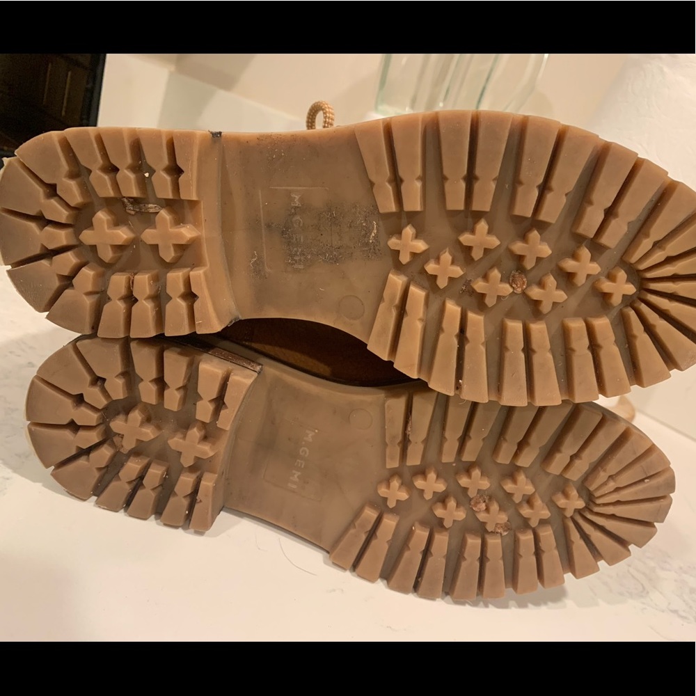 M Gemi womens shearling boots size 38 1/2 in tan - Picture 5 of 8